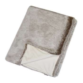 Helen Moore - Faux Fur Throw - Latte (H180 x W145cm)