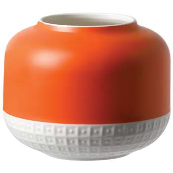 HemingwayDesign for Royal Doulton Rose Vase, H14cm, Orange/White