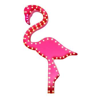 Home Collection - Flamingo Marquee LED Metal Wall Light (59 x 37cm)