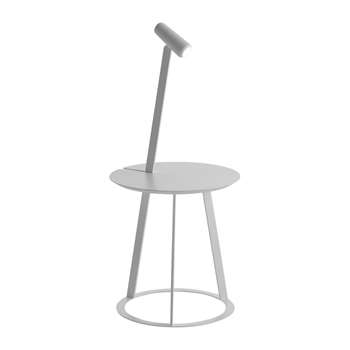 Horm & Casamania - Albino Side Table & Lamp - White (H90 x W43 x D43cm)
