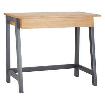 House by John Lewis Cuthbert Desk, Grey (H75 x W90 x D48cm)