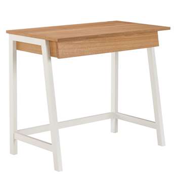 House by John Lewis Cuthbert Desk, White (H75 x W90 x D48cm)