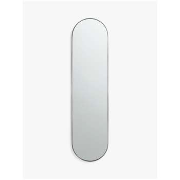 House by John Lewis Ellipse Hallway Mirror, Grey (H122 x W32 x D3cm)