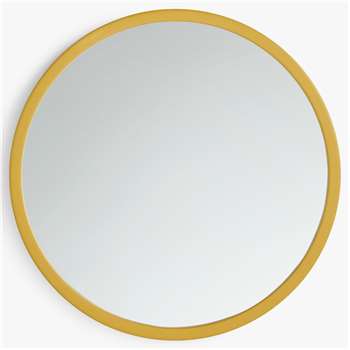 House by John Lewis Round Edge Mirror, Mustard (Diameter 55cm)