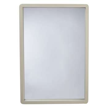 House by John Lewis Rounded Corner Mirror, Grey (H75 x W50cm)