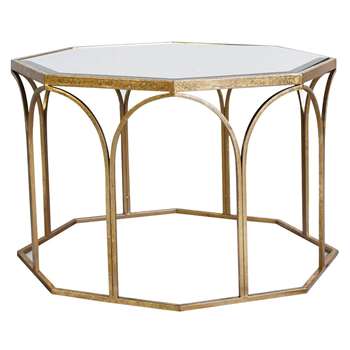 Hudson Living Canterbury Mirrored Glass Coffee Table (H50 x W80 x D80cm)