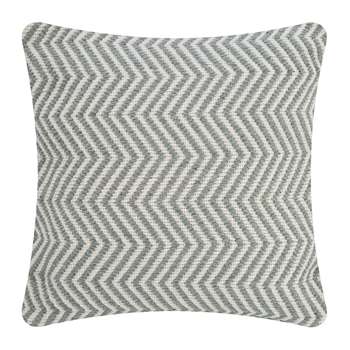 Hug Rug - Herringbone 100% Recycled Cushion - Sky Grey (H45 x W45cm)
