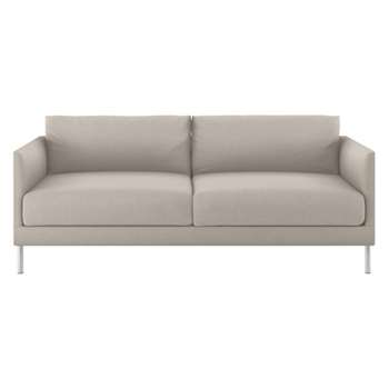 Hyde Natural textured woven fabric 2 seater sofa, metal leg