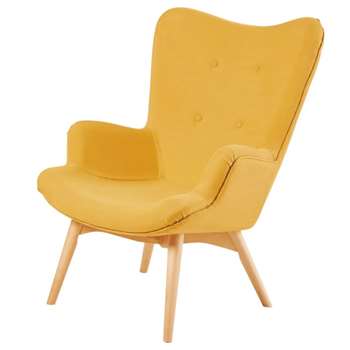 ICEBERG - Scandinavian Yellow Armchair (H91 x W69 x D80cm)