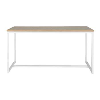 IGLOO Wood and metal dining table in white W 150cm