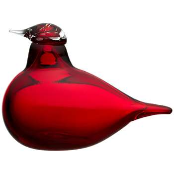 Iittala Toikka Little Tern Glass Bird, Cranberry (H7 x W11.5 x D5.5cm)