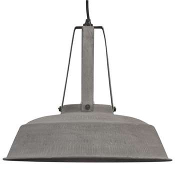 Industrial Workshop Pendant Light in Rustic Grey - (Diameter 45cm)