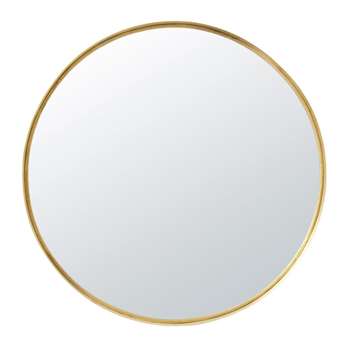 JANET - Round Gold Metal Mirror (Diameter 110cm)