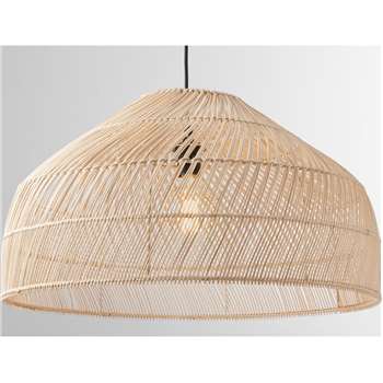 Java Lamp Shade, Extra Large, Natural Rattan (H33 x W60 x D60cm)