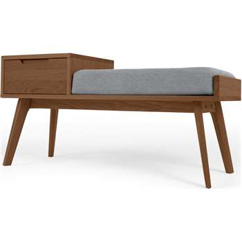 Jenson Storage Bench, Dark Stain Oak (H55 x W110 x D43cm)