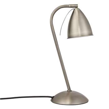 John Lewis Chelsea Touch Task Lamp, Pewter (39.5 x 16cm)