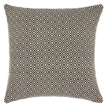 John Lewis Diamonds Cushion, Black/White (45 x 45cm)