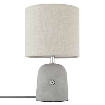John Lewis Meryl Concrete Switch Table Lamp, Grey (27 x 17cm)