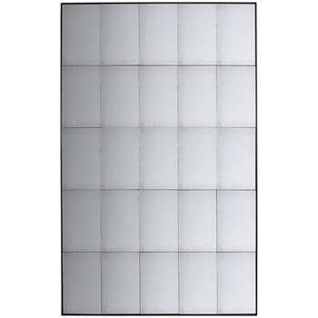 John Lewis & Partners Bastien Antiqued Glass Rectangular Mirror, Metallic (H160 x W100 x D3cm)