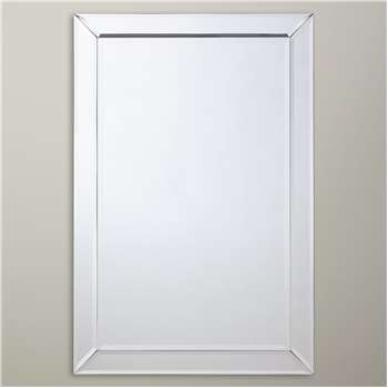 John Lewis & Partners Bevel Simple Wall Mirror, Clear (H90 x W60 x D2cm)