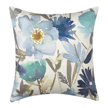 John Lewis & Partners Bloom Cushion, Blue (H50 x W50cm)