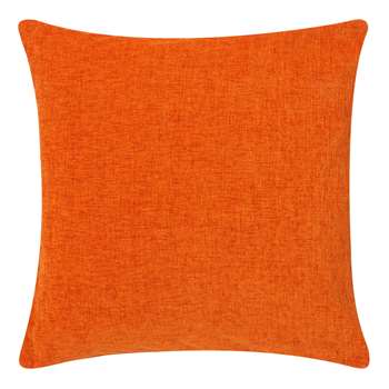 John Lewis & Partners Chenille Cushion, Amber (H50 x W50cm)
