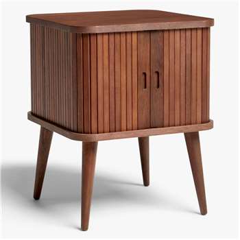 John Lewis & Partners Grayson Small Storage Side Table, Walnut (H58 x W45 x D45cm)