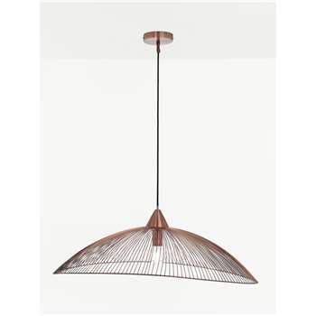 John Lewis & Partners Hiko Large Ceiling Light, Copper (H33 x W80 x D80cm)