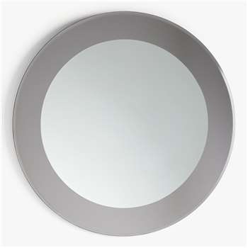 John Lewis & Partners Rok Layered Round Wall Mirror, Smoke (Diameter 80cm)