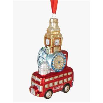 John Lewis & Partners Tourism London Scene Stack Bauble (H12 x W7 x D3cm)