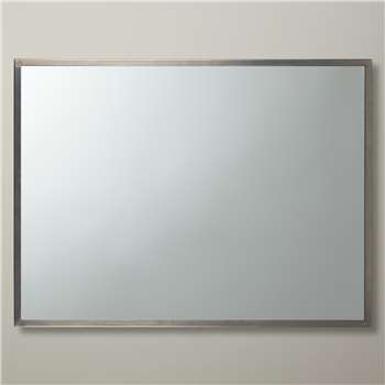 John Lewis Rectangular Wall Mirror, 76 x 107cm, Pewter Finish