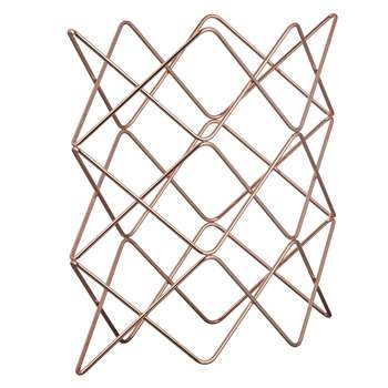 John Lewis & Partners Scandi Copper Wine Rack, 9 Bottle (H37.5 x W37 x D15.5cm)