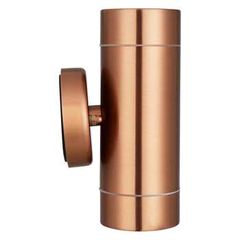 John Lewis Strom Outdoor LED Wall Light, Copper (16.4 x 8.5cm)