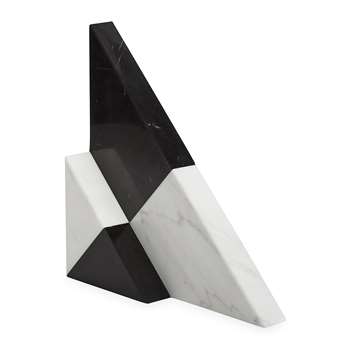 Jonathan Adler - Canaan Marble Bookends - Set of 2 - Black/White (H10 x W10 x D7.5cm)