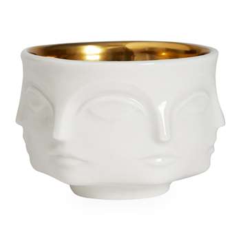 Jonathan Adler - Gold Interior Votive Holder - White (H5.7 x W7.6 x D7.6cm)
