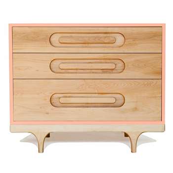 Kalon Studios Kids Caravan Dresser in Maple & Pink (75 x 92cm)