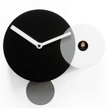 Kandinsky Black and White Cuckoo Clock 21 x 22cm