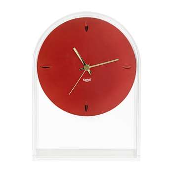 Kartell - Air Du Temps Clock - Crystal/Red (H30 x W21.5 x D8cm)