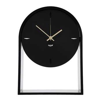 Kartell - Air Du Temps Clock - Matt Black (H30 x W21.5 x D8cm)