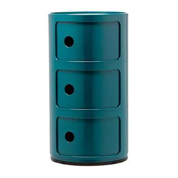 Kartell - Componibili Storage Unit - Blue - Medium (H58.5 x D32cm)