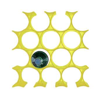 Kartell - Infinity Bottle Rack - Yellow (H9.5 x W5.7 x D14.5cm)