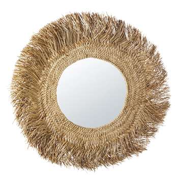 KINSHASA Natural Fibre Mirror (H92 x W92 x D3cm)