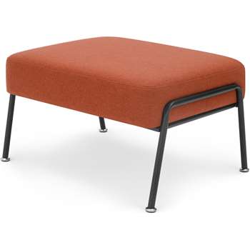 Knox Footstool,  Retro Orange (H39 x W64 x D52cm)