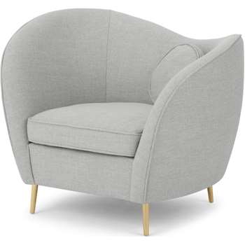 Kooper Accent Armchair, Luna Grey Weave (H85 x W96 x D74cm)