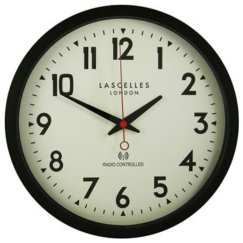Lascelles Radio Controlled Wall Clock Black