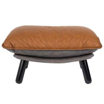 Zuiver Lazy Footstool in Vintage Brown (46 x 78cm)