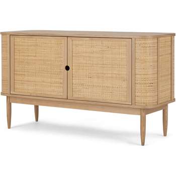Liana Woven Front Sideboard, Ash & Rattan (H80 x W140 x D50cm)