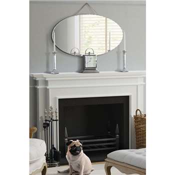 Liberty Scalloped Edge Oval Wall Mirror (H43 x W73cm)