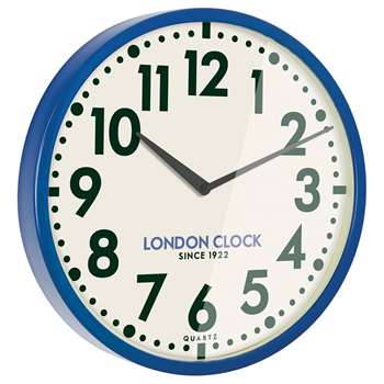 London Clock - Blue Limelight Clock (H50 x W50 x D6.5cm)