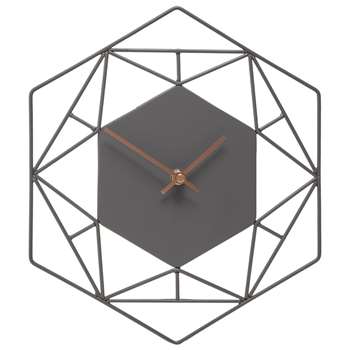 London Clock - Grey Wall Clock (H30 x W26cm)